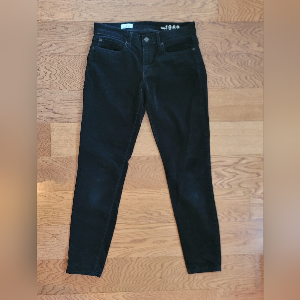 GAP Legging Jean Corduroy Pants Black Size 28R